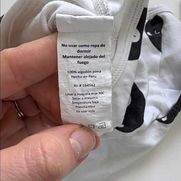 Tun Tun Welcome Home Baby 2 piece set black white bears 0-3 months neutral - Picture 5 of 7